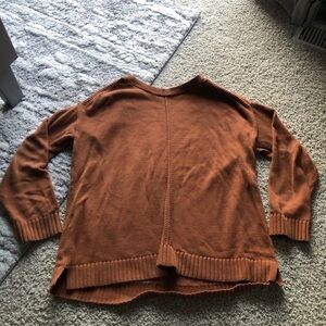 Dark Orange Long Sleeve 100% Cotton Long Sleeve Sweater
